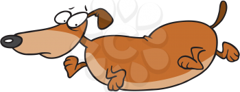Royalty Free Clipart Image of Weiner Dog