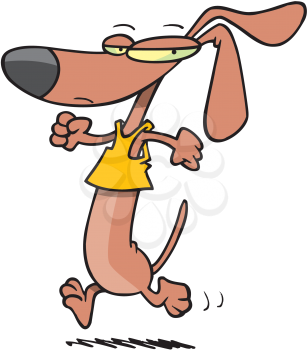 Royalty Free Clipart Image of a Dog in Training