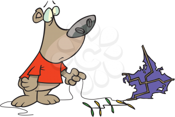 Royalty Free Clipart Image of a Bear Flying a Kite