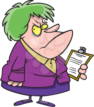 Royalty Free Clipart Image of a Lady Employer