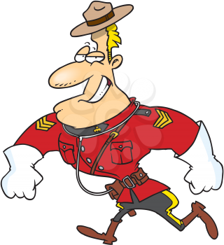Royalty Free Clipart Image of a Mountie