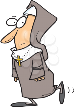 Royalty Free Clipart Image of a Nun