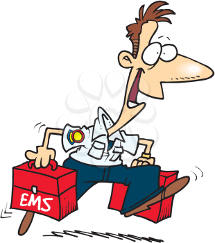 Royalty Free Clipart Image of a Paramedic