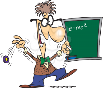 Royalty Free Clipart Image of a Professor