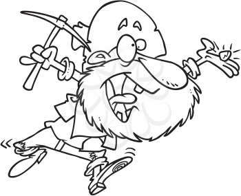 Royalty Free Clipart Image of a Prospector