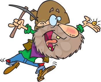 Royalty Free Clipart Image of a Prospector