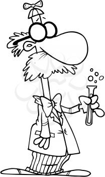 Royalty Free Clipart Image of a Weird Scientists