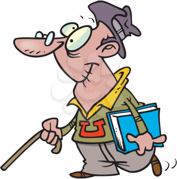 Royalty Free Clipart Image of a Senior Student