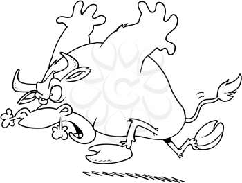 Royalty Free Clipart Image of a Bull