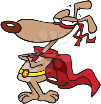 Royalty Free Clipart Image of a Super Dog