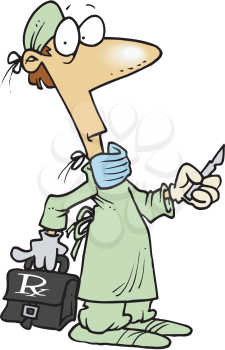 Royalty Free Clipart Image of a Surgeon
