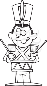 Royalty Free Clipart Image of a Tin Soldier