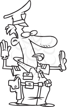 Royalty Free Clipart Image of a Traffic Cop