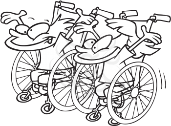 Royalty Free Clipart Image of a Wheelchair Race
