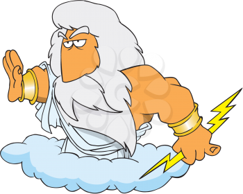 Royalty Free Clipart Image of Zeus