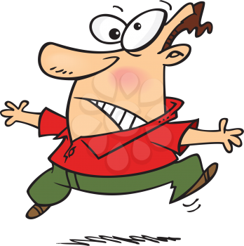 Royalty Free Clipart Image of a
Man Hopping