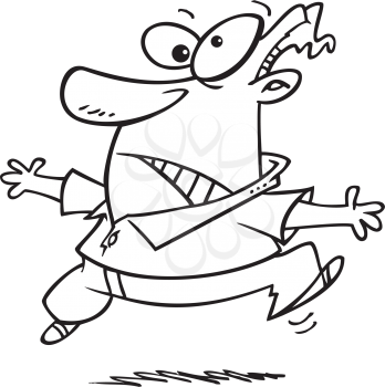 Royalty Free Clipart Image of a
Man Hopping