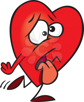 Royalty Free Clipart Image of a Tired Heart