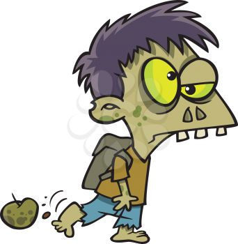 Royalty Free Clipart Image of a Zombie Student