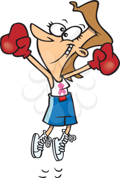 Royalty Free Clipart Image of a Boxer Jumping