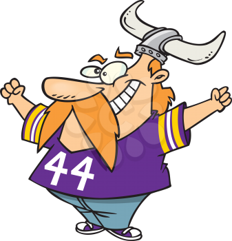 Royalty Free Clipart Image of a Viking Fan