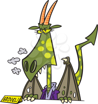 Royalty Free Clipart Image of a Dragon Lady