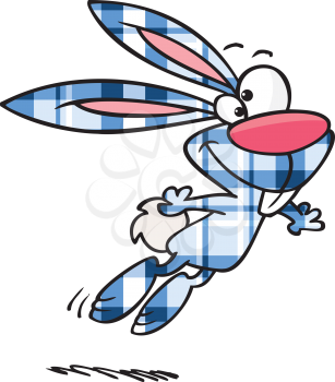 Royalty Free Clipart Image of a Jumping Rabbit