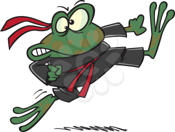 Royalty Free Clipart Image of a Ninja Frog