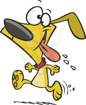Royalty Free Clipart Image of a Dog Running