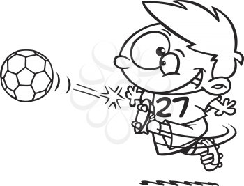 Royalty Free Clipart Image of a Little Soccer Player