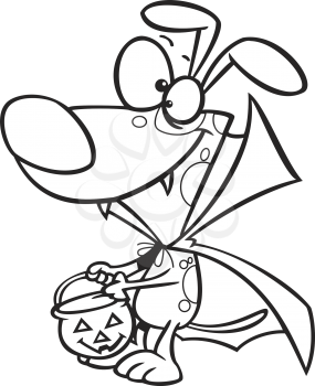 Royalty Free Clipart Image of a Vampire Pup