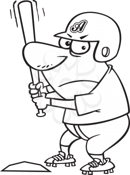 Royalty Free Clipart Image of a Baseball Player