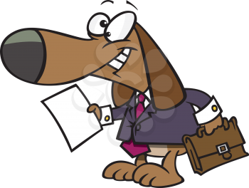 Royalty Free Clipart Image of a Beagle Lawyer