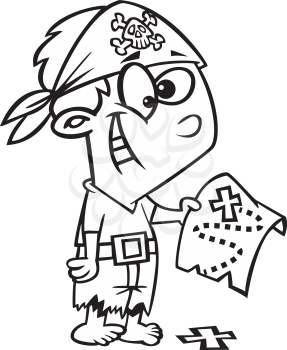 Royalty Free Clipart Image of a Pirate Kid