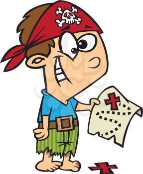 Royalty Free Clipart Image of a Pirate Kid