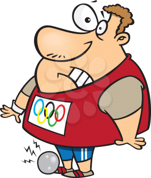 Royalty Free Clipart Image of a Shot Put Athlete 