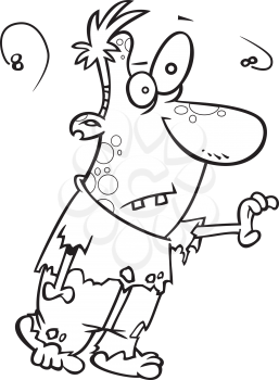 Royalty Free Clipart Image of a Zombie