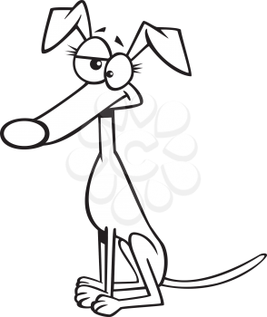 Royalty Free Clipart Image of a Female Dog