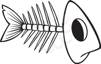 Royalty Free Clipart Image of a Fish Bone