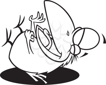 Royalty Free Clipart Image of a Laughing Crow