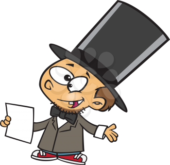 Royalty Free Clipart Image of a Young Lincoln