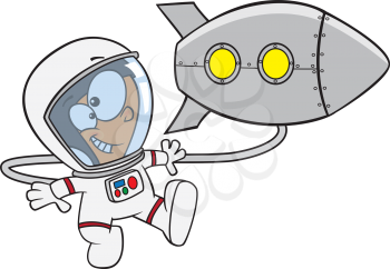 Royalty Free Clipart Image of an Astronaut Boy