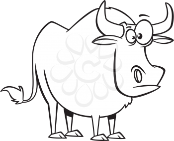 Royalty Free Clipart Image of an Ox