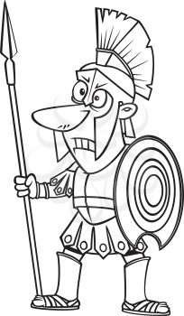 Royalty Free Clipart Image of a Man in Armour