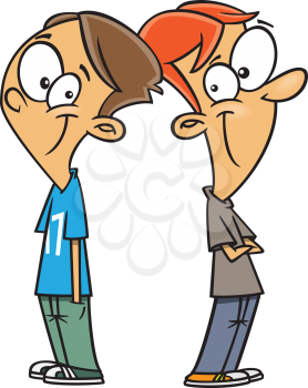 Royalty Free Clipart Image of Two Boys