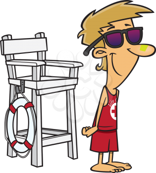 Royalty Free Clipart Image of a Lifeguard