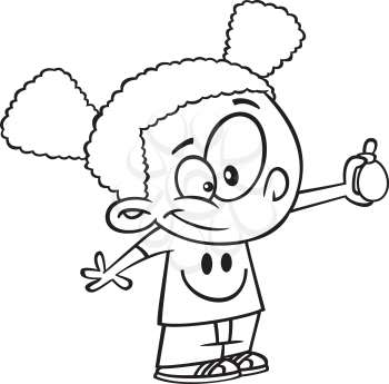 Royalty Free Clipart Image of a Child Holding an Egg