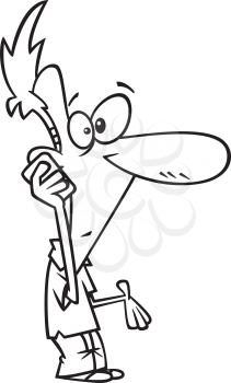 Royalty Free Clipart Image of a Man Talking on a Cellphone