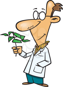 Royalty Free Clipart Image of a Biologist