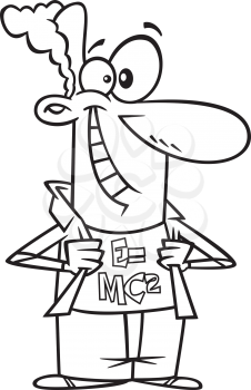 Royalty Free Clipart Image of a Physicist